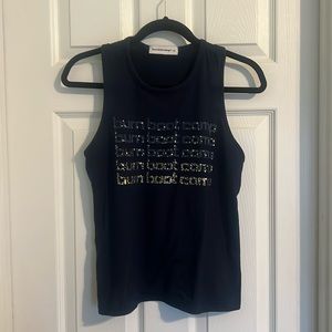 XS BURN Bootcamp Tank- navy and gold